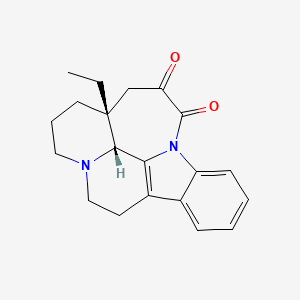 molecular formula C20H22N2O2 B12682121 (3alpha,16alpha)-D-Homoeburnamenine-14,15-dione CAS No. 35226-43-8