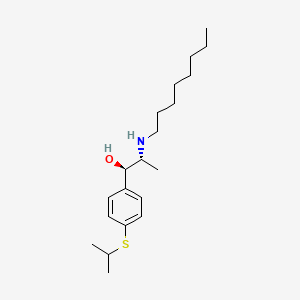 molecular formula C20H35NOS B12682179 (R*,R*)-4-[isopropylthio]-alpha-[1-(octylamino)ethyl]benzyl alcohol CAS No. 54767-44-1