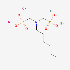 molecular formula C8H19K2NO6P2 B12682183 Dipotassium dihydrogen ((hexylimino)bis(methylene))bisphosphonate CAS No. 94277-94-8