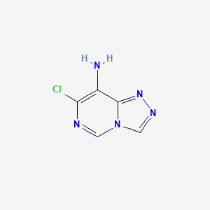 molecular formula C5H4ClN5 B1268220 7-Chloro-[1,2,4]triazolo[4,3-c]pyrimidin-8-amine CAS No. 7498-26-2