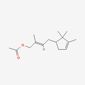molecular formula C15H24O2 B12682200 2-Methyl-4-(2,2,3-trimethyl-3-cyclopenten-1-yl)-2-butenyl acetate CAS No. 94231-48-8