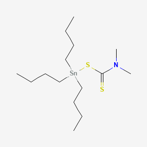 molecular formula C15H33NS2Sn B12682218 Tributyl((dimethylthiocarbamoyl)thio)stannane CAS No. 67057-32-3