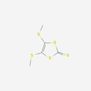 molecular formula C5H6S5 B1268230 4,5-Bis(methylthio)-1,3-dithiole-2-thione CAS No. 49638-64-4