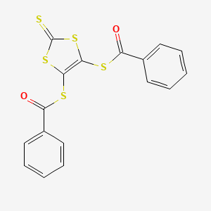 molecular formula C17H10O2S5 B1268231 4,5-Bis(benzoylthio)-1,3-dithiole-2-thione CAS No. 68494-08-6
