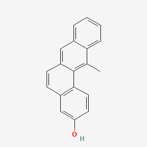 molecular formula C19H14O B12682378 12-Methylbenz(a)anthracen-3-ol CAS No. 16053-79-5