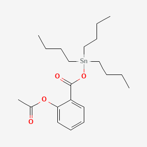 molecular formula C21H34O4Sn B12682404 o-(((Tributylstannyl)oxy)carbonyl)phenyl acetate CAS No. 84029-40-3