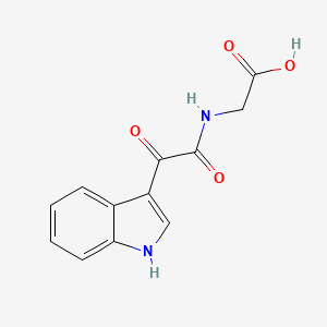molecular formula C12H10N2O4 B12682406 Glycine, N-(1H-indol-3-yloxoacetyl)- CAS No. 94732-37-3
