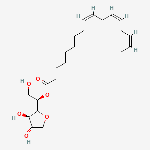 molecular formula C24H40O6 B12682426 Sorbitan, mono((Z,Z,Z)-9,12,15-octadecatrienoate) CAS No. 84309-54-6