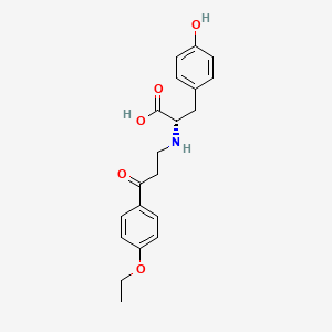 molecular formula C20H23NO5 B12682439 L-Tyrosine, N-(3-(4-ethoxyphenyl)-3-oxopropyl)- CAS No. 85975-32-2
