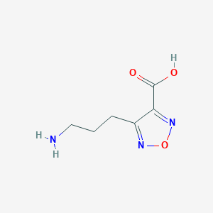 molecular formula C6H9N3O3 B1268246 4-(3-Aminopropyl)-1,2,5-oxadiazole-3-carboxylic acid CAS No. 884497-48-7