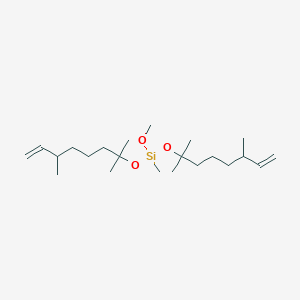 molecular formula C22H44O3Si B12682469 Methoxymethylbis((1,1,5-trimethyl-6-heptenyl)oxy)silane CAS No. 83817-69-0