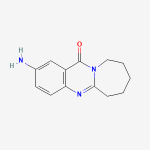 molecular formula C13H15N3O B1268247 Azepino[2,1-b]quinazolin-12(6H)-one, 2-amino-7,8,9,10-tetrahydro- CAS No. 61938-75-8