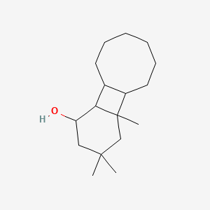 molecular formula C17H30O B12682542 Tetradecahydro-3,3,4a-trimethylbenzo(3,4)cyclobuta(1,2)cycloocten-1-ol CAS No. 94087-05-5