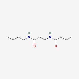 molecular formula C11H22N2O2 B12682581 Butanamide, N-(3-(butylamino)-3-oxopropyl)- CAS No. 82024-08-6