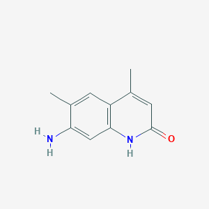 molecular formula C11H12N2O B1268260 7-氨基-4,6-二甲基喹啉-2-醇 CAS No. 58336-28-0