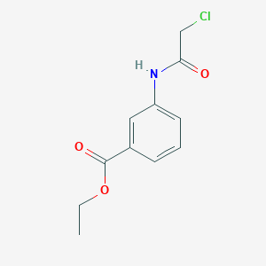 molecular formula C11H12ClNO3 B1268263 Ethyl 3-[(chloroacetyl)amino]benzoate CAS No. 58915-19-8
