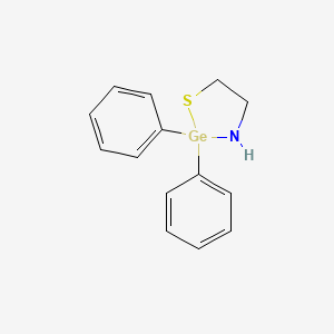 molecular formula C14H15GeNS B12682633 1,3,2-Thiazagermolidine, 2,2-diphenyl- CAS No. 84260-34-4