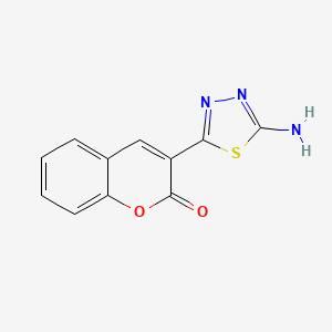 molecular formula C11H7N3O2S B1268265 3-(5-Amino-[1,3,4]thiadiazol-2-yl)-chromen-2-one 