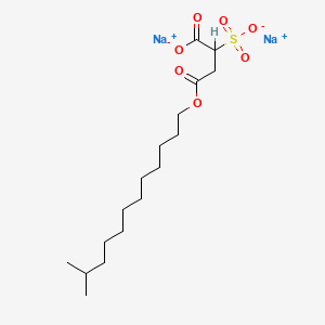 molecular formula C17H30Na2O7S B12682651 Disodium 4-(11-methyldodecyl) 2-sulphonatosuccinate CAS No. 94134-84-6