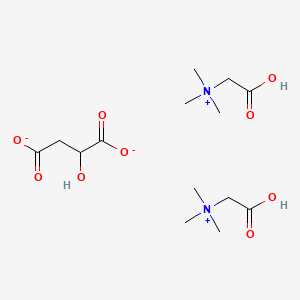 molecular formula C14H28N2O9 B12682668 Bis((carboxymethyl)trimethylammonium) (1)-malate CAS No. 93778-41-7