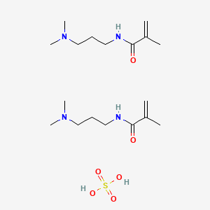 molecular formula C18H38N4O6S B12682815 Bis(N-(3-(dimethylamino)propyl)methacrylamide) sulphate CAS No. 91263-67-1
