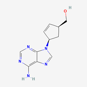 molecular formula C11H13N5O B1268283 ((1s,4r)-4-(6-Amino-9h-purin-9-yl)cyclopent-2-enyl)methanol CAS No. 118237-82-4