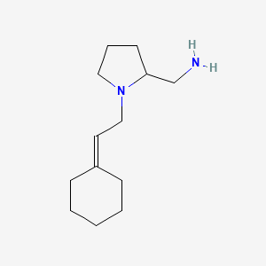 molecular formula C13H24N2 B12682867 1-(2-Cyclohexylideneethyl)pyrrolidine-2-methylamine CAS No. 94231-74-0