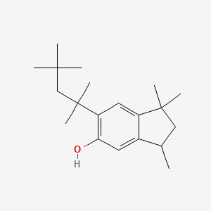 molecular formula C20H32O B12682875 1,1,3-Trimethyl-6-(1,1,3,3-tetramethylbutyl)indan-5-ol CAS No. 93777-78-7