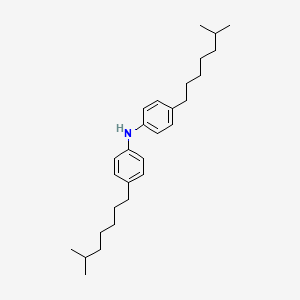 molecular formula C28H43N B12682885 Benzenamine, 4-isooctyl-N-(4-isooctylphenyl)- CAS No. 28929-90-0