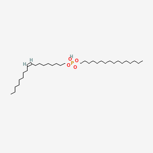 molecular formula C34H69O4P B12682893 Phosphoric acid, hexadecyl (Z)-9-octadecenyl ester CAS No. 52503-41-0