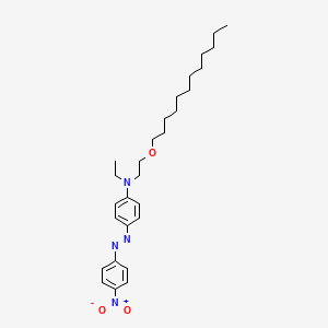 molecular formula C28H42N4O3 B12682911 N-[2-(Dodecyloxy)ethyl]-N-ethyl-4-[(4-nitrophenyl)azo]aniline CAS No. 93964-89-7