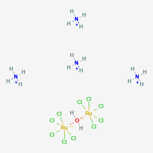 molecular formula Cl10H18N4ORu2 B12682960 Tetraammonium decachloro-mu-oxodiruthenate(4-) CAS No. 85392-65-0