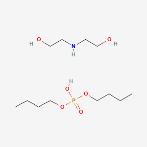molecular formula C8H19O4P.C4H11NO2<br>C12H30NO6P B12682994 Einecs 224-344-8 CAS No. 4318-03-0