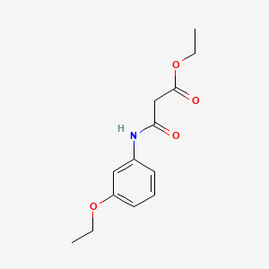 molecular formula C13H17NO4 B12683002 Ethyl 3'-ethoxymalonanilate CAS No. 15386-87-5