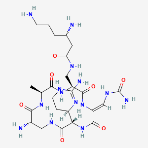molecular formula C25H44N14O7 B12683014 Unii-2YP3ryc823 CAS No. 33490-33-4