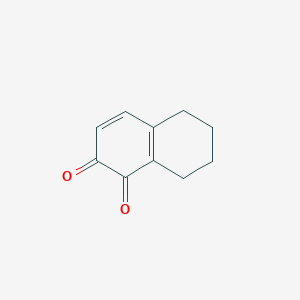 molecular formula C10H10O2 B12683019 5,6,7,8-Tetrahydro-1,2-naphthalenedione CAS No. 135756-21-7