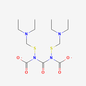 molecular formula C13H24N4O5S2-2 B12683043 Bis(((diethylamino)methyl)thio)diimidotricarbonate CAS No. 84522-25-8