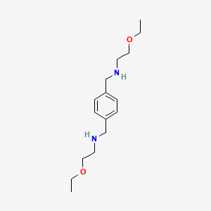 molecular formula C16H28N2O2 B12683078 N,N'-Bis(2-ethoxyethyl)-p-xylene-alpha,alpha'-diamine CAS No. 93144-07-1