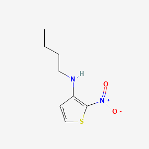 molecular formula C8H12N2O2S B12683102 3-Thiophenamine, N-butyl-2-nitro- CAS No. 122777-61-1