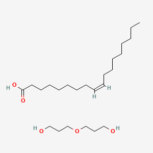 molecular formula C24H48O5 B12683159 9-Octadecenoic acid (Z)-, ester with oxybis(propanol) CAS No. 84455-33-4