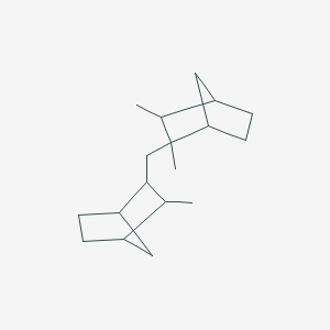 molecular formula C18H30 B12683173 Bicyclo(2.2.1)heptane, 2,3-dimethyl-2-((3-methylbicyclo(2.2.1)hept-2-yl)methyl)- CAS No. 733051-51-9