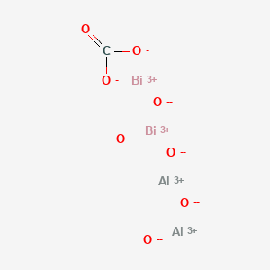 molecular formula CAl2Bi2O8 B12683184 (Carbonato(2-))pentaoxobis(bismuth)dialuminium CAS No. 12385-17-0