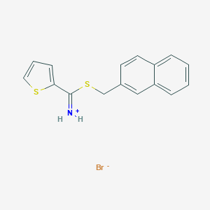 [Naphthalen-2-ylmethylsulfanyl(thiophen-2-yl)methylidene]azanium;bromide