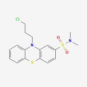 molecular formula C17H19ClN2O2S2 B12683208 10-(3-Chloropropyl)-N,N-dimethyl-10H-phenothiazine-2-sulphonamide CAS No. 40051-12-5