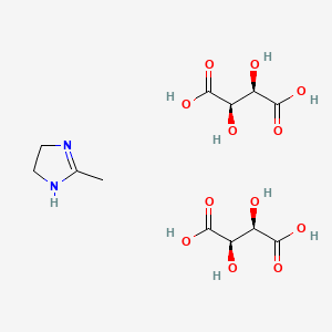 molecular formula C12H20N2O12 B12683231 4,5-Dihydro-2-methyl-1H-imidazole (R-(R*,R*))-ditartrate CAS No. 94107-88-7