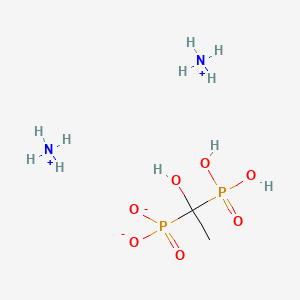 molecular formula C2H14N2O7P2 B12683242 Diammonium dihydrogen (1-hydroxyethylidene)bisphosphonate CAS No. 66052-90-2