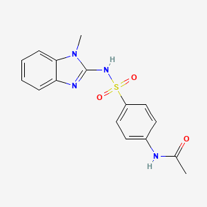 molecular formula C16H16N4O3S B12683243 N-(4-(((1-Methyl-1H-benzimidazol-2-yl)amino)sulfonyl)phenyl)acetamide CAS No. 193696-69-4