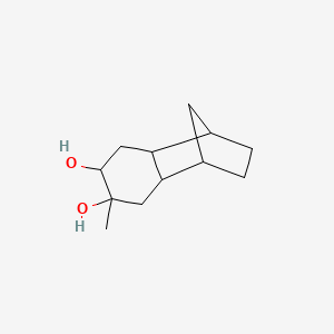 molecular formula C12H20O2 B12683265 Decahydro-6-methyl-1,4-methanonaphthalene-6,7-diol CAS No. 85883-85-8