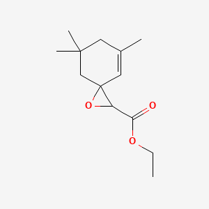 molecular formula C13H20O3 B12683282 Ethyl 5,7,7-trimethyl-1-oxaspiro[2.5]oct-4-ene-2-carboxylate CAS No. 84604-46-6