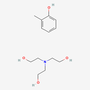 molecular formula C13H23NO4 B12683288 2-[Bis(2-hydroxyethyl)amino]ethanol;2-methylphenol CAS No. 79215-15-9